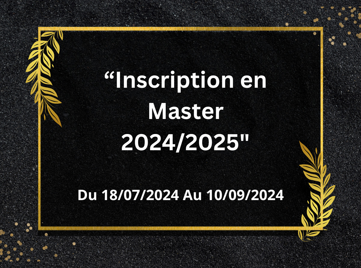 Inscription en  master