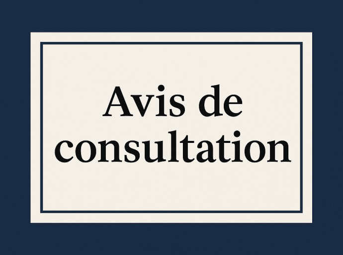 Avis de consultation VRDPO 