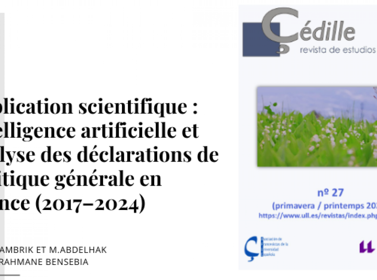 Publication scientifique : Intelligence artificielle et analyse des déclarations de politique générale en France (2017–2024)