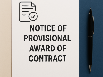 Notice of Provisional Award of Contract