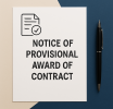 Notice of Provisional Award of Contract