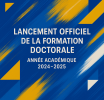 Lancement officiel de la formation doctorale