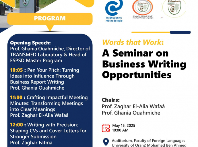 Workshop Announcement - Words that Work: A Seminar on Business Writing Opportunities