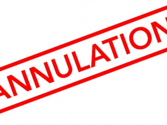 Avis d'annulation