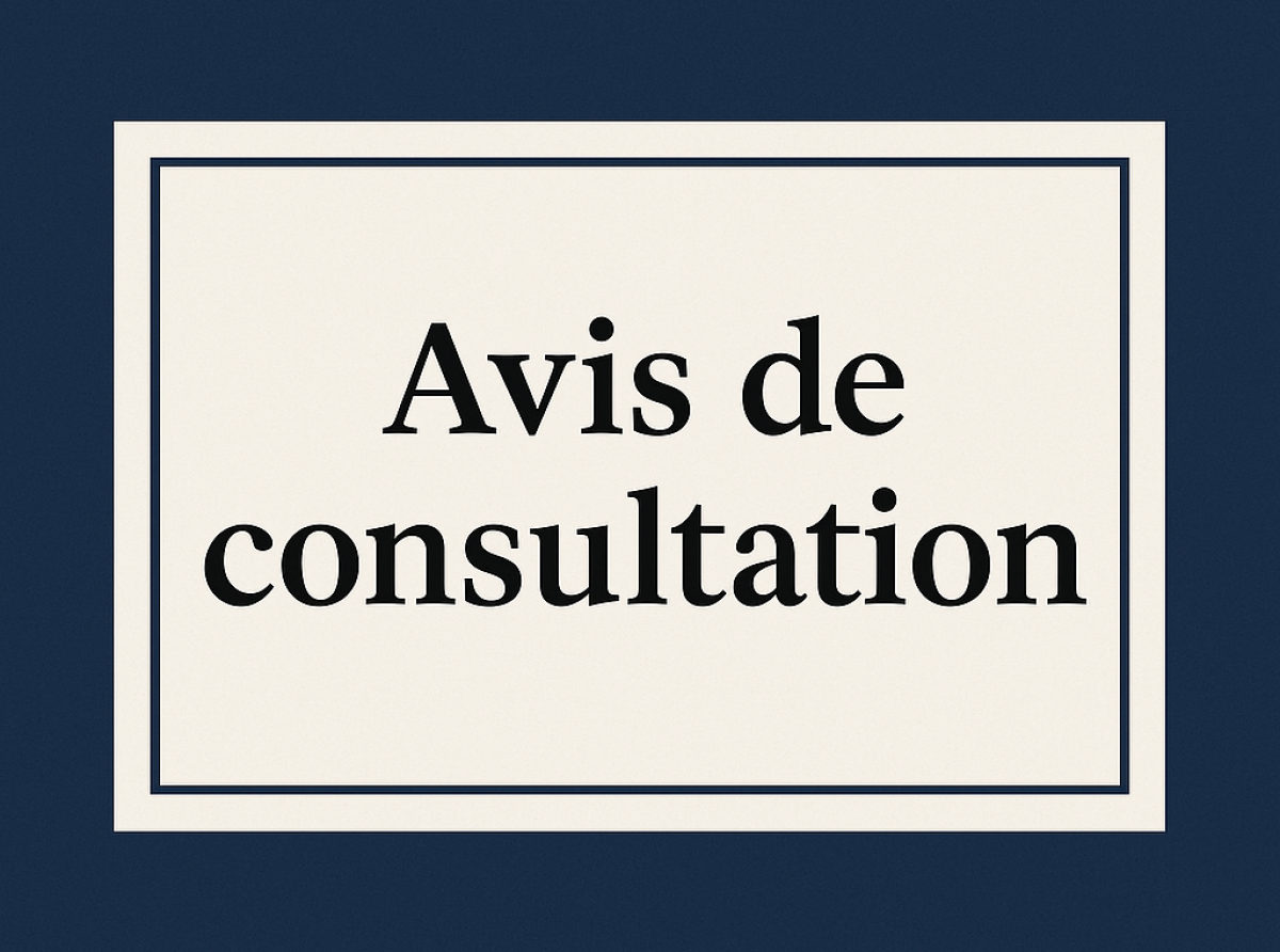 Avis de consultation VRDPO 