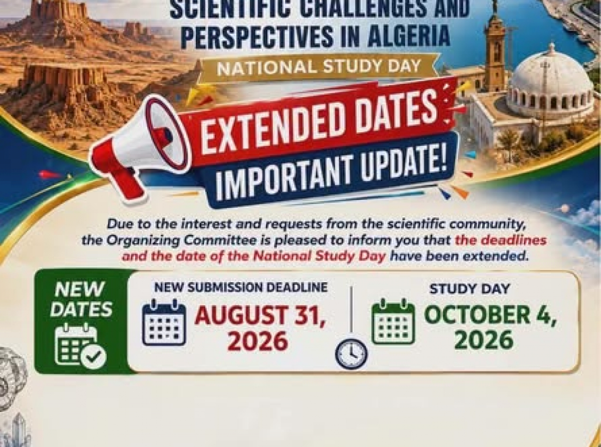 Annonce concernant une journée d’étude de la Faculté des Sciences de la Terre et de l’Univers.